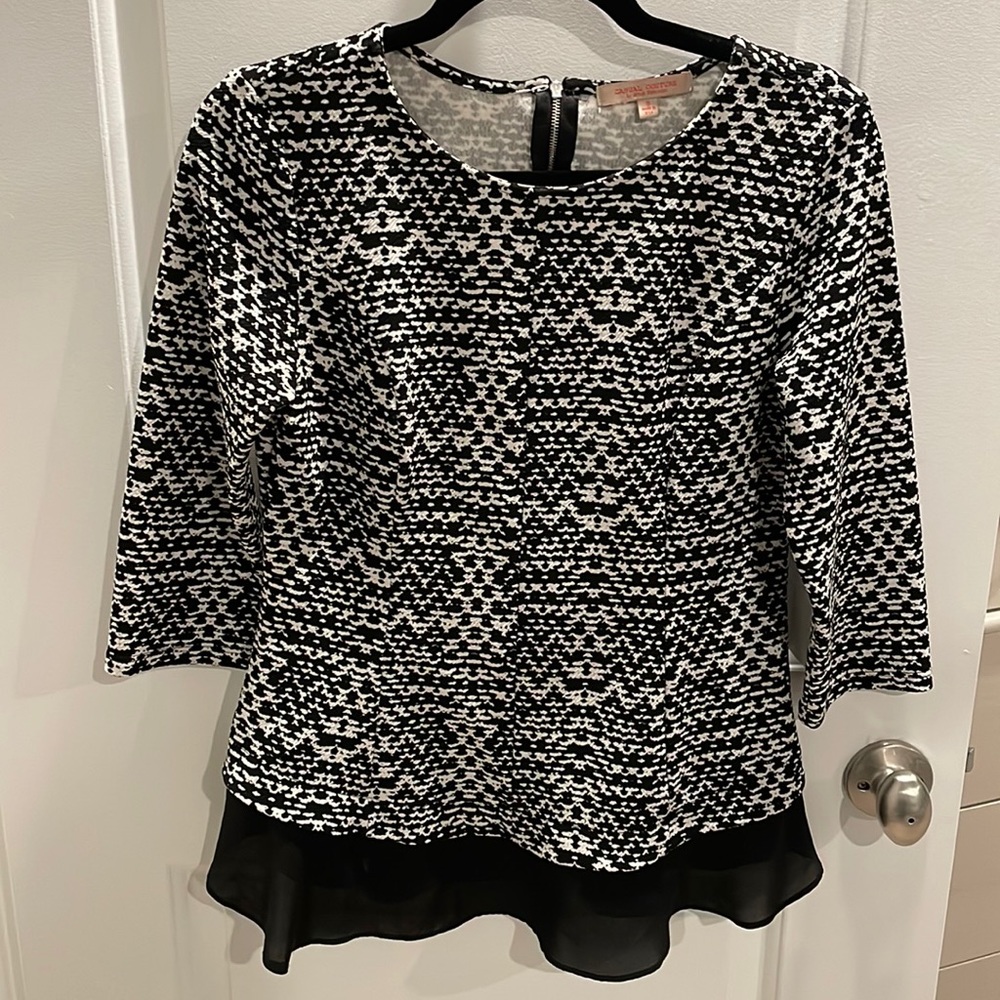 Casual Couture | Black & White Blouse